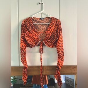 Missguided Animal Print Crop